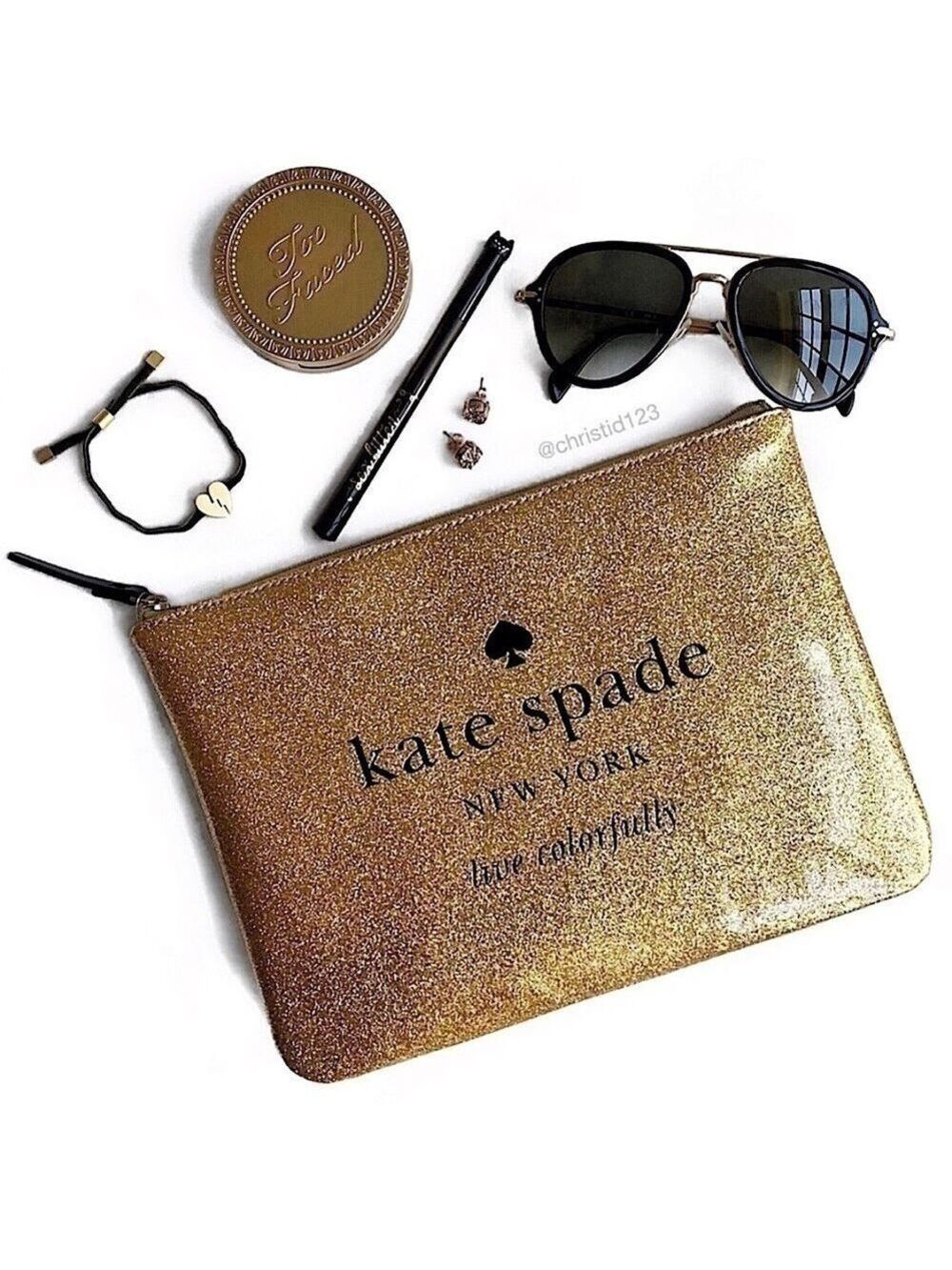 Kate Spade Gia Glitter Pouch - Picture 1 of 8
